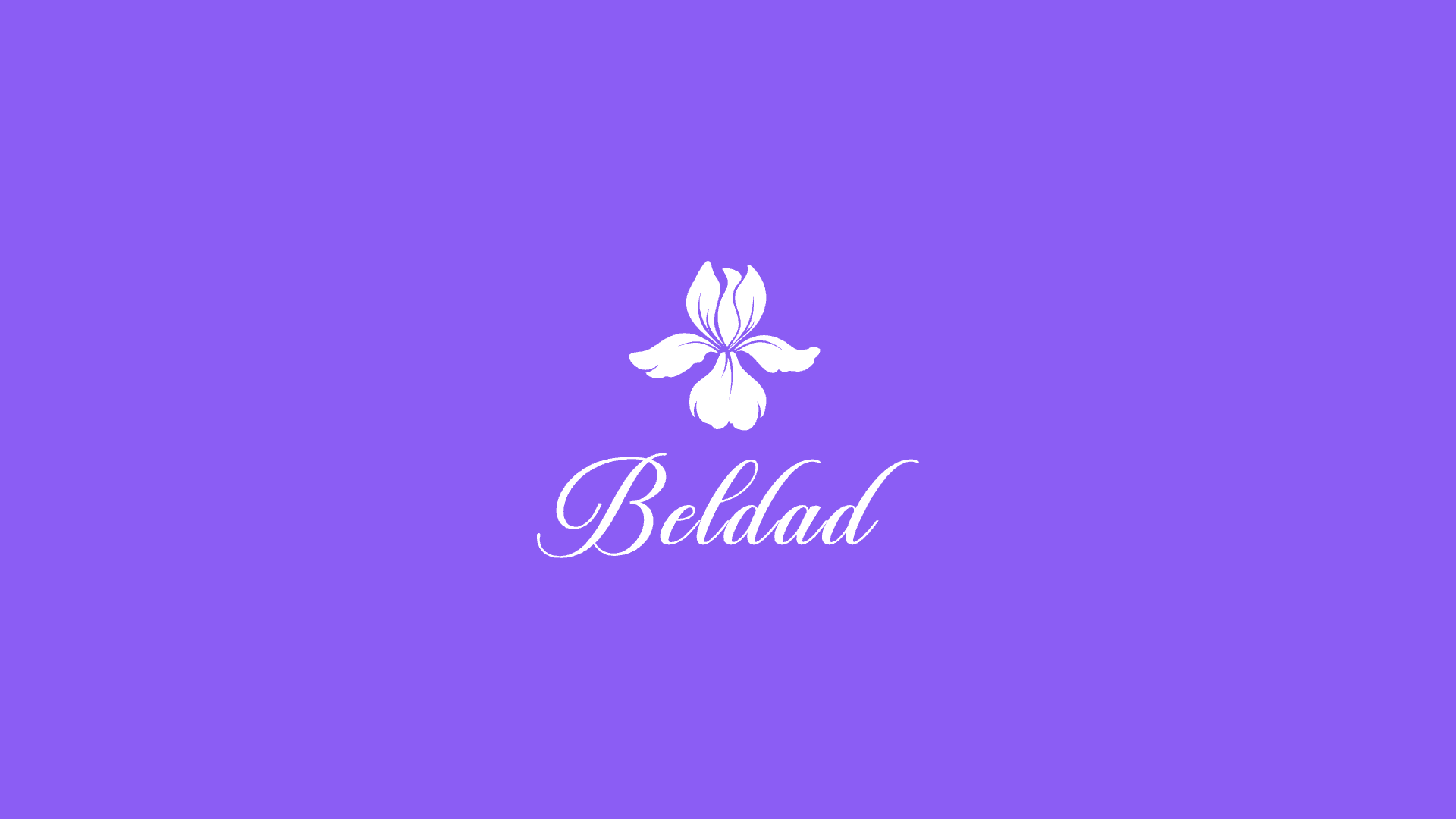The Beldad logo in white on a violet background